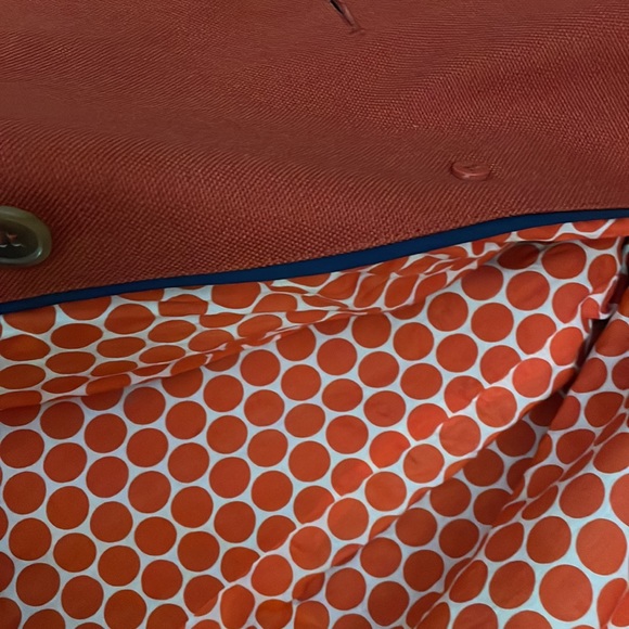 Cropped Denim Orange Peacoat Jacket! - Picture 13 of 13